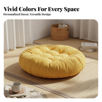 Thick Meditation Pillow Breathable Round Corduroy Pillow Round Floor Pillow Thickened Tufted Floor Pillow Versatile