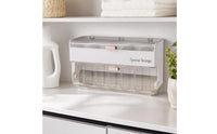 Wall-Mounted Storage Box Divided Wall Storage Box Transparent Container for Cabinet Door, Closet