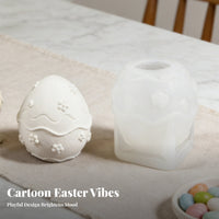Easter Bunny Candle Form Premium Silicone 3D Embossed Bunny Easy De Form Craft Supply for Parents, Kids, Home Decor, Tabletop Display