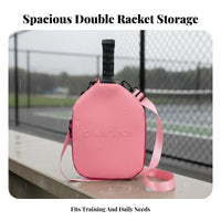 Pickleball Paddle Bag Water-Resistant Pickleball Shoulder Bag Single Strap Racket Backpack Stylish Design Large Capacity
