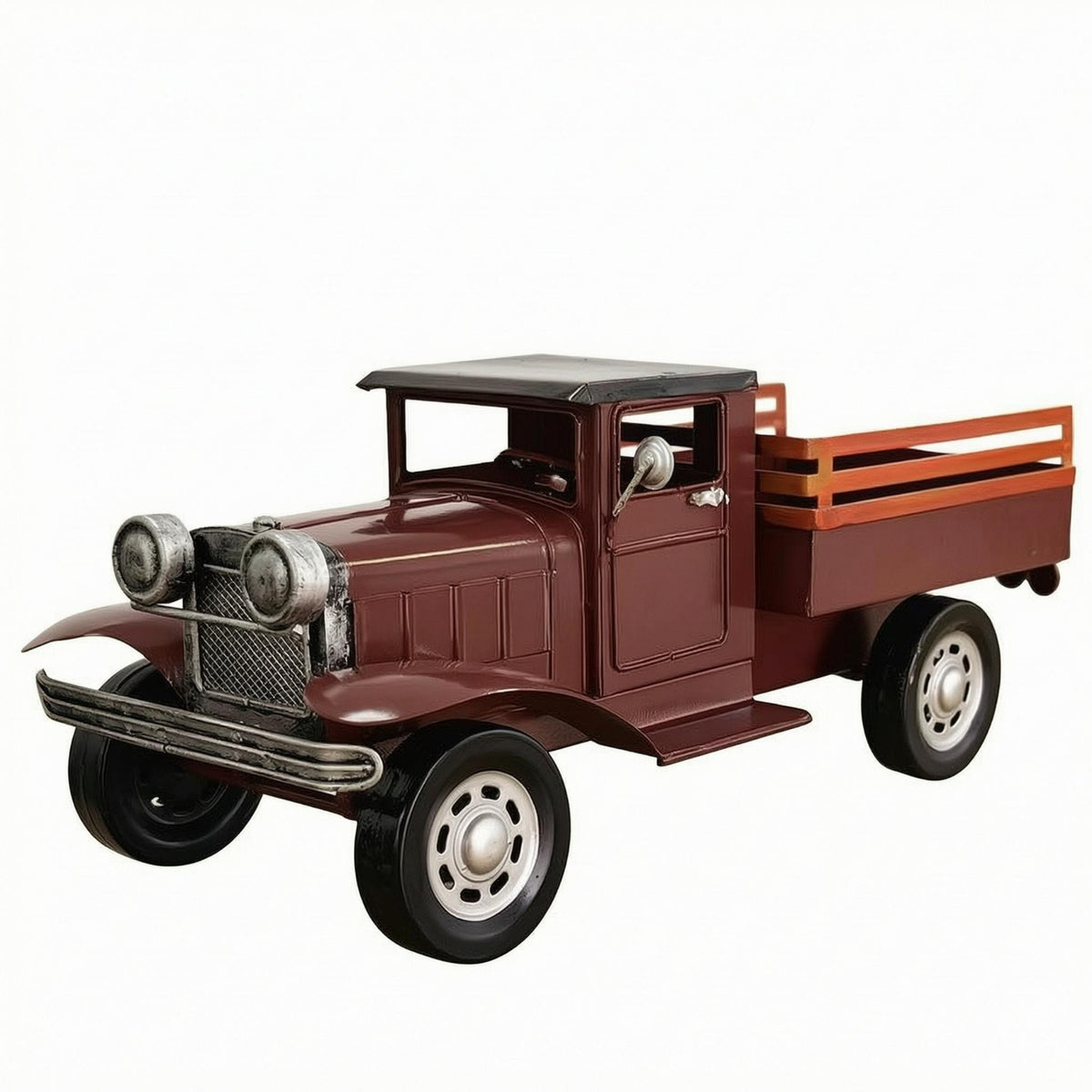 Hand-Painted Vintage Pickup Truck Model Handmade Metal Pickup Truck Retro Look Home Decor Decorative