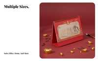 Gold Foil Calendar, Horse Year, Chinese Style, Customizable, Home Office Decor