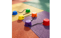 6 Pieces Interconnected Balance Stepping Stones Odorless Stepping Stones with Cord Low-Height Toy Indoor for Children, Kindergarten