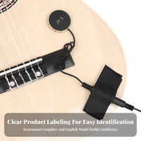 Acoustic Instrument Pickup Universal Acoustic Pickup Damage Piezo Transducer for Artists, Live Performance