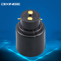 B22 to E27 Lamp Holder Converter, Fire Retardant PBT Plastic Bayonet to Screw Base Adapter