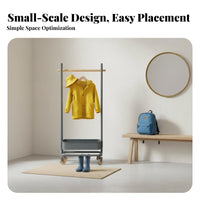 Child-Sized Height children's Rolling Clothes Rack Minimalist Design Garment Stand Sturdy Construction Household Storage Easy to Assemble for Children, Toddlers, Parents, Entryway, Bedroom, Playroom, Living Room