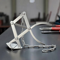 Automatic Clamp with Scissor Mechanism Lifting Clamp with Chain Heavy-Duty Tool for Farmers, Warehouses, Construction Sites, Farms