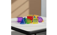 3D Geometric Shapes Hands-On Learning Transparent Geometry Blocks Shape Recognition Solid Geometry Models for Students, Kids, Classroom, Homeschooling