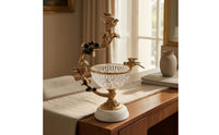 Brass Fruit Basket Ornate Crystal Fruit Basket Floral Pedestal Bowl
