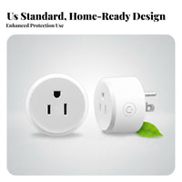 US Intelligent Outlet No Hub Required Matter Intelligent Outlet Timer & Schedules Remote Control Outlet for Homeowners, Families, Bedroom, Kitchen