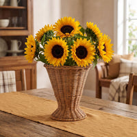 Handwoven Rattan Flower Pot for Wedding Decor