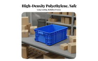Workplace Logistics Box Space-Saving Stackable Plastic Crate Stackable Storage Container High Load Capacity for Factory, Moving