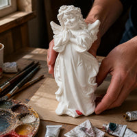 Guardian Angel Cupid Plaster Sculpture for DIY Painting & Aromatherapy