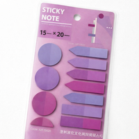 Transparent PET Index Tabs Sticky Flags, Fluorescent Gradient Color Bookmark for Studying, Writable Repositionable Note Taking