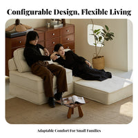 Unrestricted Combination Tofu Block Sofa cleanable Reconfigurable Foam Block Sofa Removable Cover interchangeable Seating Corduroy Texture for Apartment Dwellers, Young Adults, Homeowners, Living Room, Lounge Area, Playroom