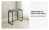 Foldable Desk Space-Saving foldable Work Table Easy to stow Workstation Portable for Students, Home Office Workers, Apartment Dwellers, Small Spaces, Dorm Room, Bedroom, Balcony