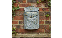 European Design Letterbox Decorative Vintage Wall Mailbox Wall-Mounted Mailbox Sturdy Iron Construction Vintage Post Box