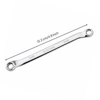 Mirror Polish Double Box End Wrench Chrome Plated Double Box End Wrench Set Heavy Duty for Professionals, Auto Repair, Garage, Tight Areas