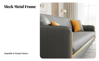 Nordic design & aesthetic Upholstered Settee Modern Design Sofa Easy to Clean Couch firm density Foam for Apartment Dwellers, homeowners, Young Adults, Living Room, Lounge Area, Office, Bedroom
