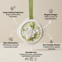 Scented Plaster Ornament for Car Hangable, 3D Embossed Osmanthus Fragrance Hanging Pendant, Home Decor Scented Plaster for Wardrobe