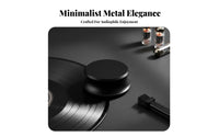 280g Record Puck Aluminum Alloy Construction LP Record Weight Non-Slip Design Turntable Disc Stabilizer for Audiophiles, DJs, Audio Production Studio