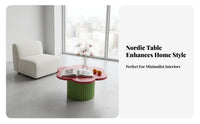 Artistic Design Flower-Shaped Side Table distinctive Shape Flower-Shaped End Table Minimalist aesthetic House Furnishing lively Color for Interior Designers, Homeowners, Students, Living Room, Boutique Hotel, Bedroom, Reception Area