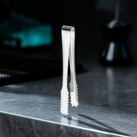 Stainless Steel Ice Tongs Lightweight Fine Tweezer Tongs Compact Utensil Rust Proof for Bartenders, Hosts, Home Bar Party, Kitchen