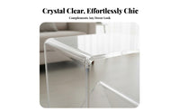 Modern design Transparent Tiered Table Space-Saving Transparent C-Table Multi-Functional Nightstand Easy to Clean for Apartment Dwellers, Interior Decorators, Living Room, Small Spaces, Home Office, Entryway