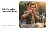Solar Bottle Cork Light Flexible Wire Solar Cork Light gentle cream radiance for Patio