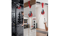 Fitness Pulley 360-Degree Rotating Pulley with Carabiner Gym Attachment Silent for Strength Training