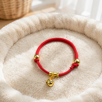 Decorative Dog Collar Charms, Nylon Pendant for Small Dogs, New Year Accessories, Copper Color