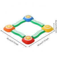 8 Pieces Balance Stepping Stones with Lights Musical Sensory Crossing Stones Active Coordination Toy for Young Children