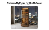shelving unit with Bench Display Shelving Wall Unit Multi-Functional Storage Cabinet for Book Lovers, Office Managers, Living Room, Library