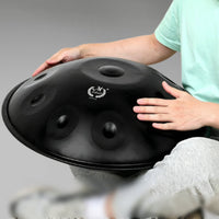 Professional Grade 10 Note Steel Handpan Handmade 22 Inch Handpan Complete Set for Musicians, Beginners, Music Healing, Mindfulness Practice