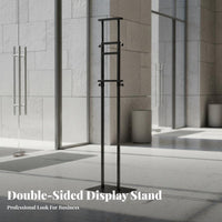 Double Sided Poster Display Stable Base Pedestal Poster Effortless Assembly Floor Standing Sign Holder for Commerce Shows, Exhibitions