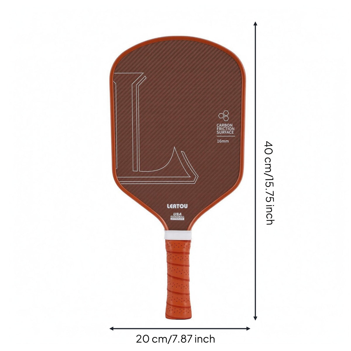 Rounded Rectangular Pickleball Paddle with Perimeter Guard Non-Slip Textured Pickleball Paddle