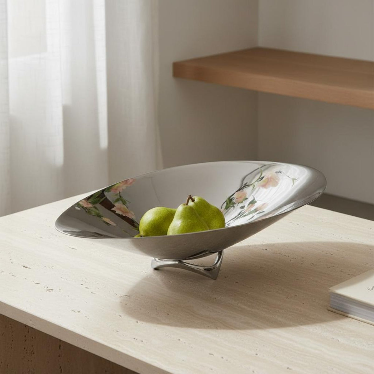Decorative Fruit Tray Luxury Look Mirror Polished Fruit Bowl Modern Decorative Bowl for Living Room, Gift