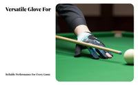 Three-Finger Snooker Glove Breathable Opening Finger Pool Cue Glove Sweat-Wicking Athletic Accessory for Men, Amateurs, Tournaments, Home Use, Game Room