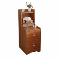 Space-Saving Design Narrow Bedside Locker Lockable Top Drawer Narrow Storage Cabinet Slim contour Nightstand Modern design for Apartment Dwellers, Students, Homeowners, Small Spaces, Dorm Room