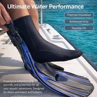 Neoprene Diving Socks for Cold Water Sports, Wetsuit Socks for Scuba Divers, Thermal Water Socks with Anti-Slip Grip
