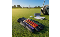 6 Pieces Translucent Cap Golf Pencil Clip 2B Lead Snap-on Golf Pencil 11.5 Cm Writing Tool Slim