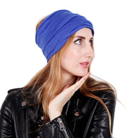 Versatile Solid Color Headband Neck Gaiter for Yoga & Sports