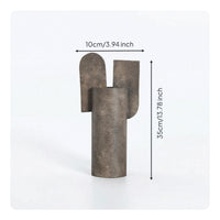 Resin Vase Sculptural Vase with Geometric Elements Vases Modern Minimalist for Tabletop, Living Room