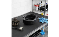 Oil Drain Pan Large Capacity Waste Oil Collector Heavy-Duty Construction Low Profile Drain Pan for Mechanics, Car Maintenance, Auto Repair Shop