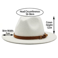 Fedora Hat for Men and Women with Wide Brim for Sun Protection, Wool Felt Trilby with Tassel Trim Detail