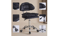 Ergonomic Wheeled Swivel Chair Smooth Rolling Chair with Backrest Compact Adjustable Stool with Wheels Heavy-Duty for Nail Technicians, Esthetician, Drafting Table