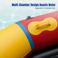 Drifting Boat Inflatable Kayak, Reinforced Hard Bottom, Multi-Chamber, Water Activities, Fishing