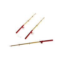 Miniature Fishing Rod Model for Dollhouse and Diorama Scenes