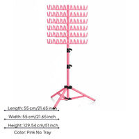 Multi-Row Design Hairpiece Tray Rack Large Capacity Adjustable Hairpiece Intended for Salon, Beauty Shop