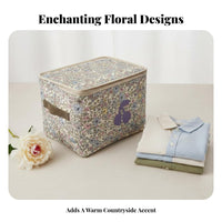 Foldable material container fastener closure Organizer Box cleanable for Students, Families